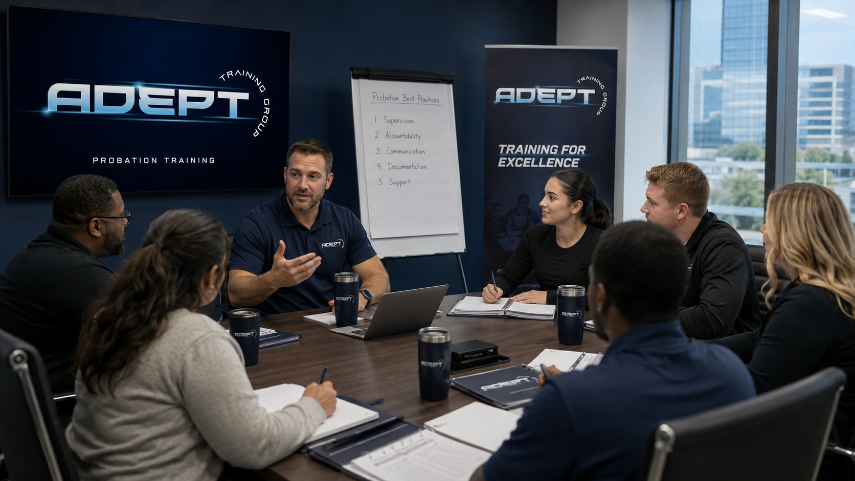 ADEPT Training - Meeting with participants. Real World Experience. Probation Officers.